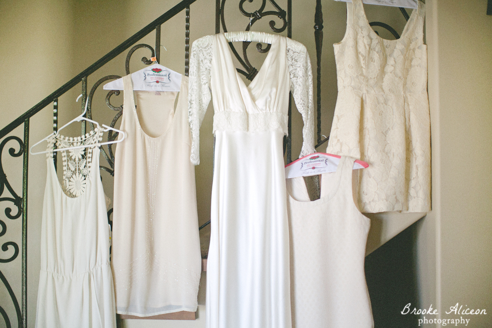neutral wedding colors, cream bridesmaids dresses, lace wedding dress