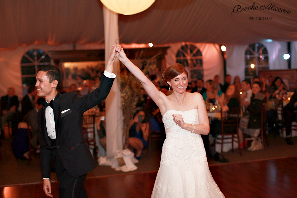 Green Gables Estate tent, bride and groom first dance