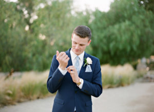 groom style blue suit