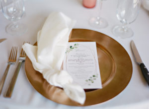place setting for wedding reception